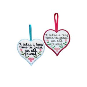 Friendship Quote Heart Hanging Decoration
